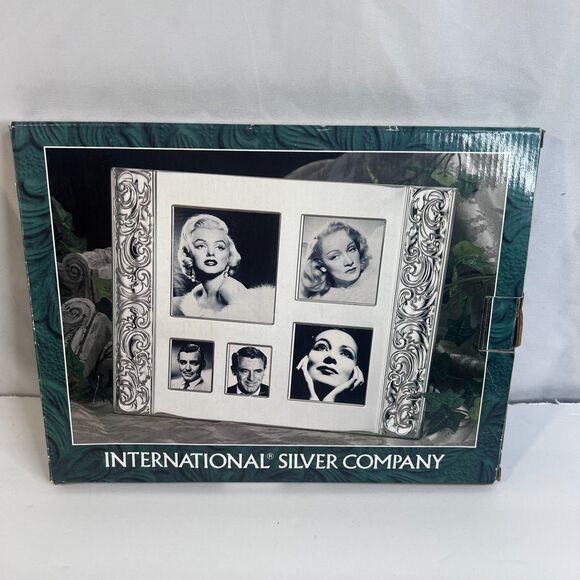 International Silver Company NEW Silverplated Collage Photo Picture Frame MCM - Picture 2 of 7